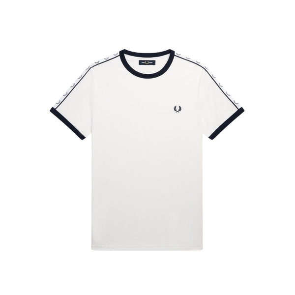 Fred Perry T-shirt T-shirt Uomo Ringer a girocollo Bianco P24-FRED PERRYM4620-129-S - Francavilla Moda